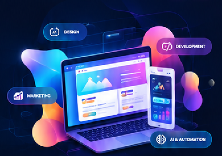 Digital design, development, marketing and automation working together